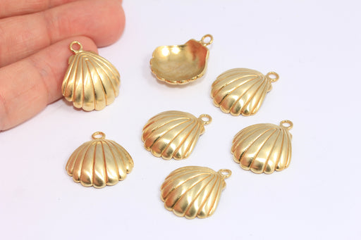 Brass Seashell Charm