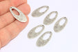  Oval Drop Charms, Earring Settings