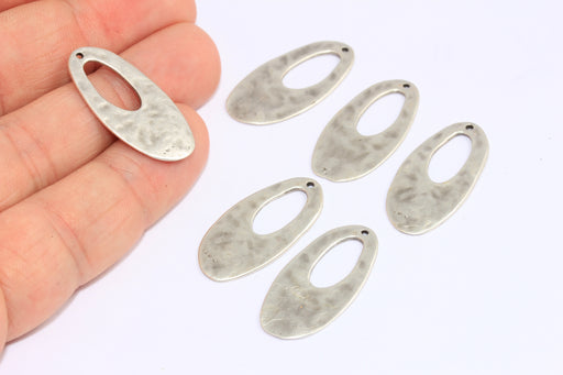  Oval Drop Charms, Earring Settings