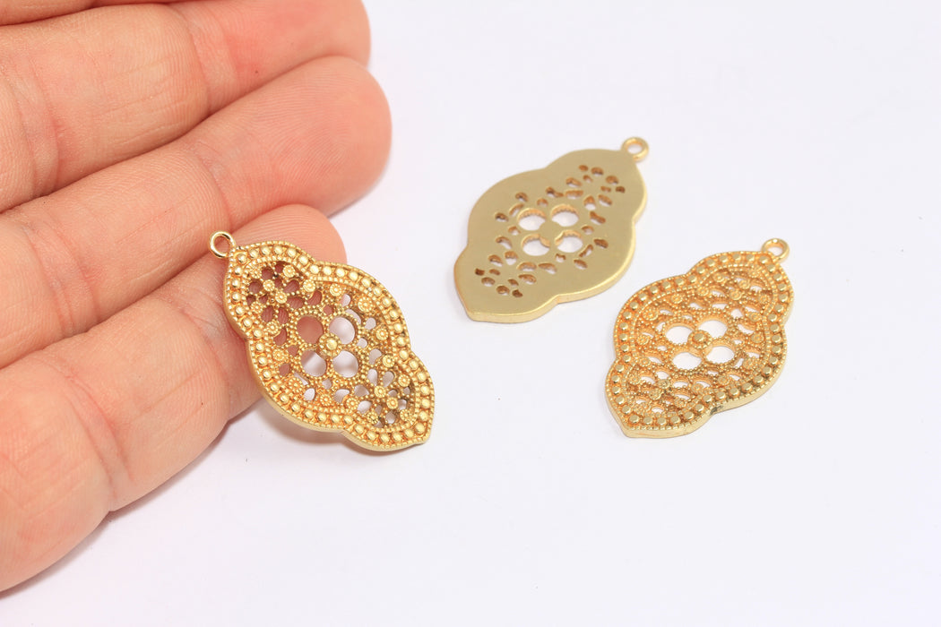 Brass Filigree Charms