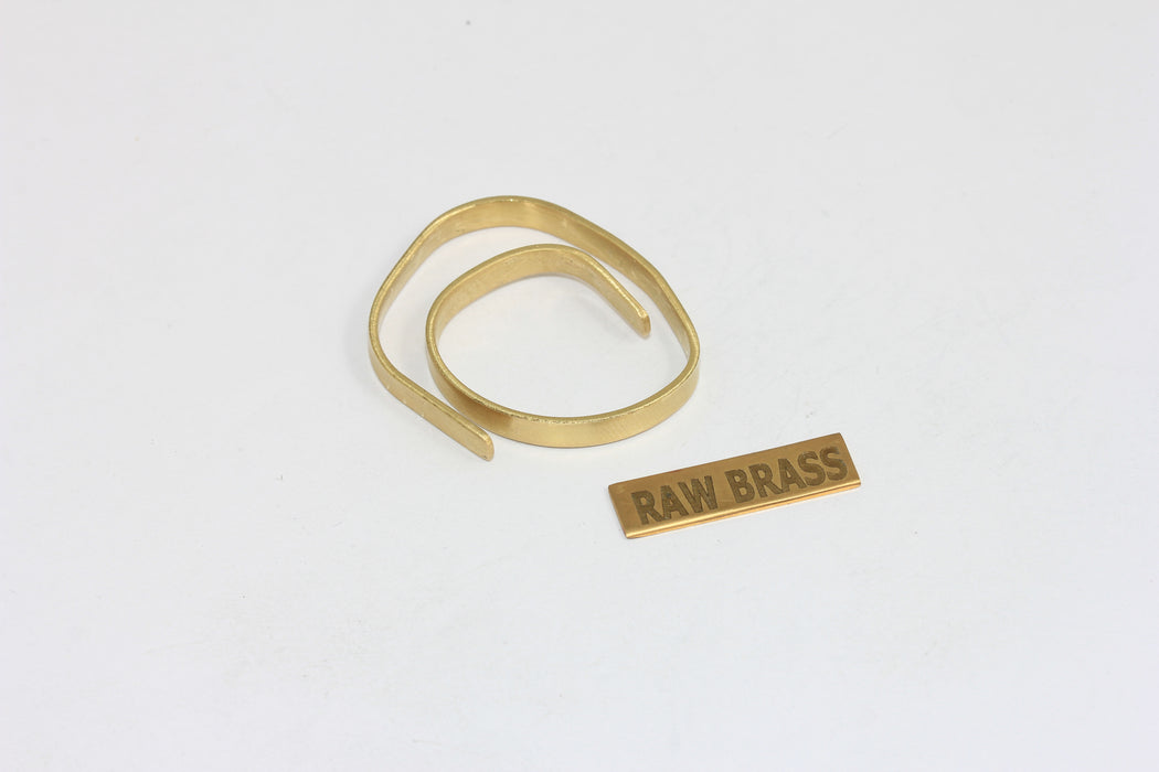 4x145mm Raw Brass Nameplate Bar, Long Stamping Bracelet Blank, TVF81
