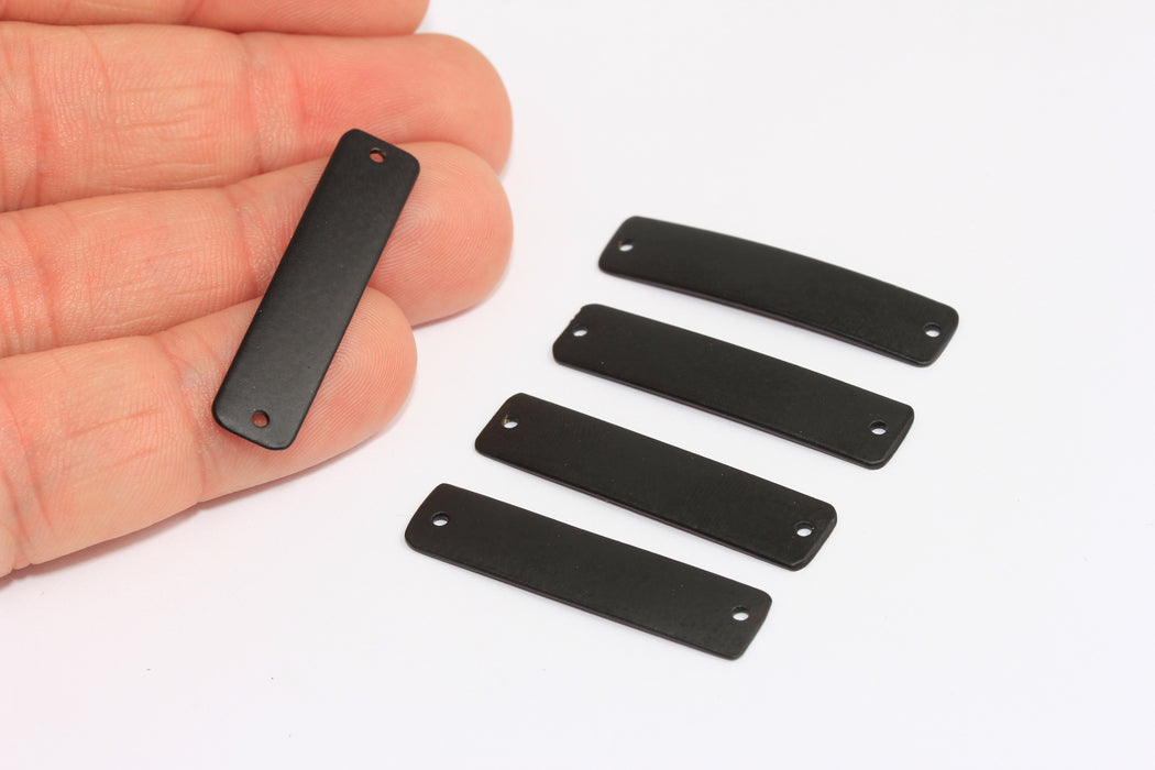 8x36mm Mat Siyah Kaplama İki Delikli Çubuk, Kişiselleştirilmiş Bilezik Takıları, ETS11
