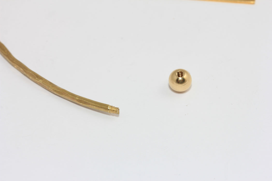 2mm Raw Brass Wire Choker Necklace, Opening Screw Ball Choker Necklace Cuff, Hammered Wire Neck Cuff, TVF56A