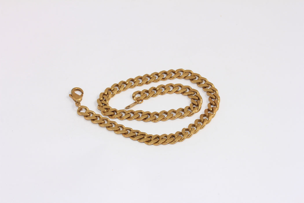 Raw Brass Curb Bracelet, Ready Faceted Curb Bracelet, BXB335-1