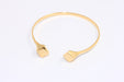 Shiny Gold Cube Bar Bracelet