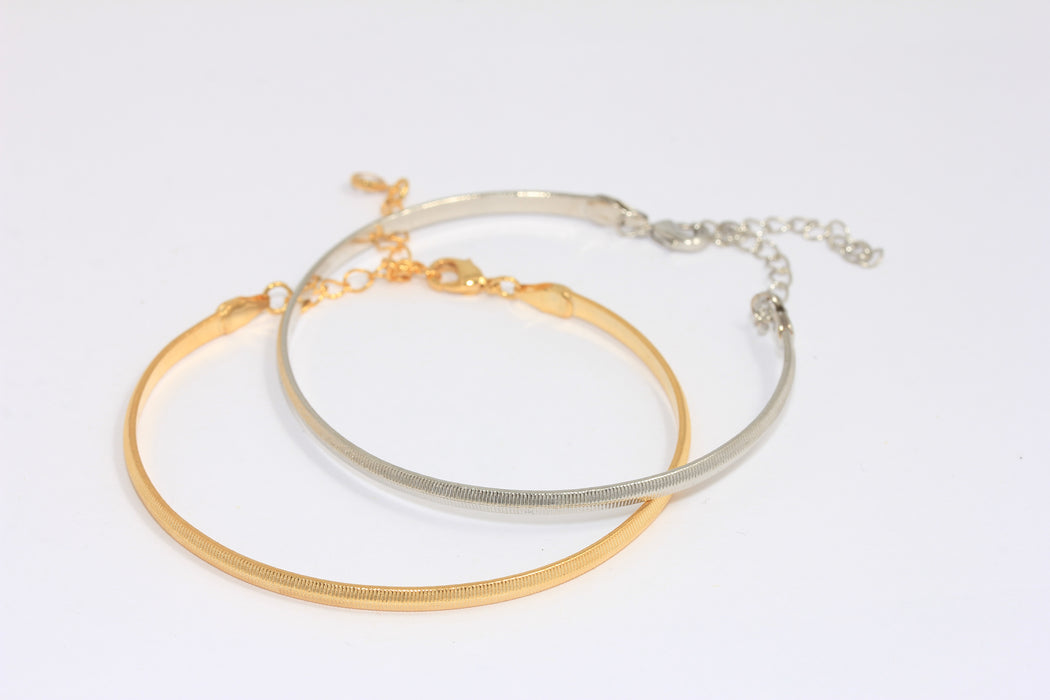24k Shiny Gold Or Rhodium Snake Bracelet, Snake Cuff Bracelet, BXB117-10