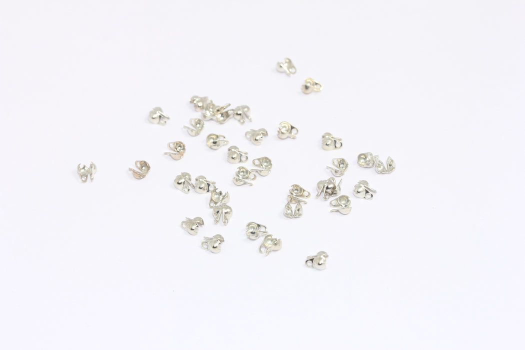Rhodium Plated Crimp Beads