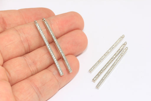 Silver Plated Bar Charm