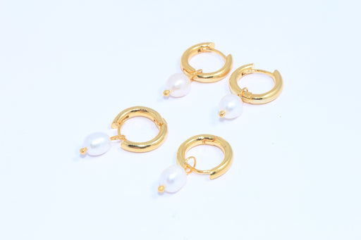 Hoops With Pearl Beads