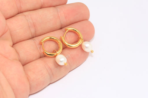 Hoops With Pearl Beads