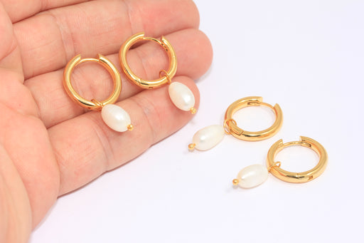 Hoops With Pearl Beads
