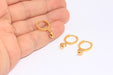 Moon Hoops, Mini Moon Charm Hoops