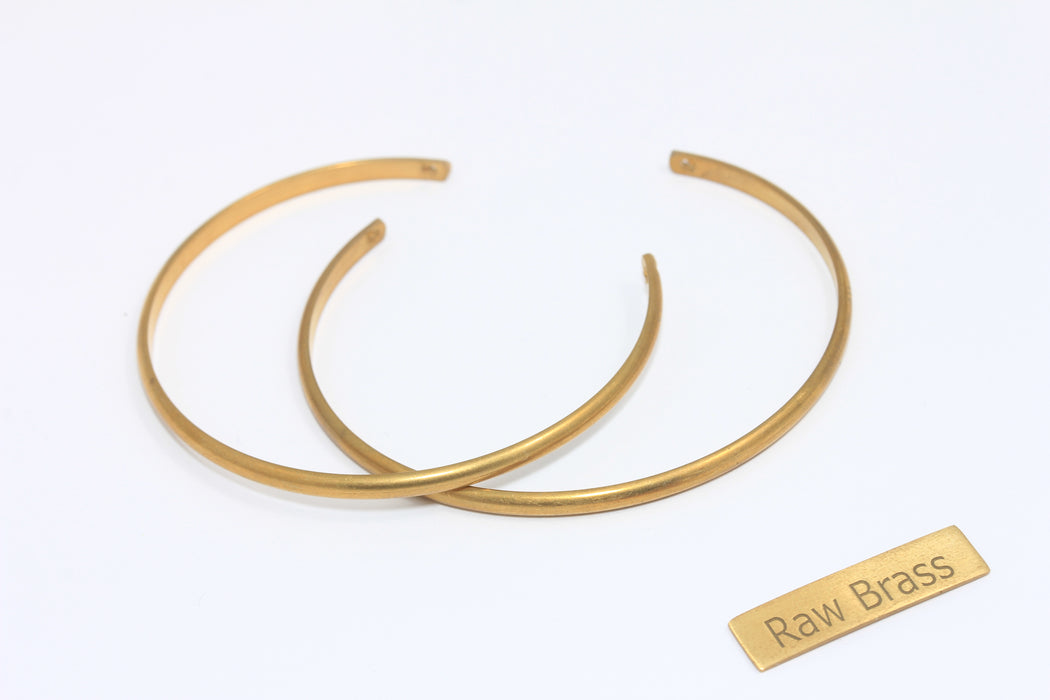 1,5x3mm Raw Brass Wire Bracelet, Expandable Bracelet, CHK350