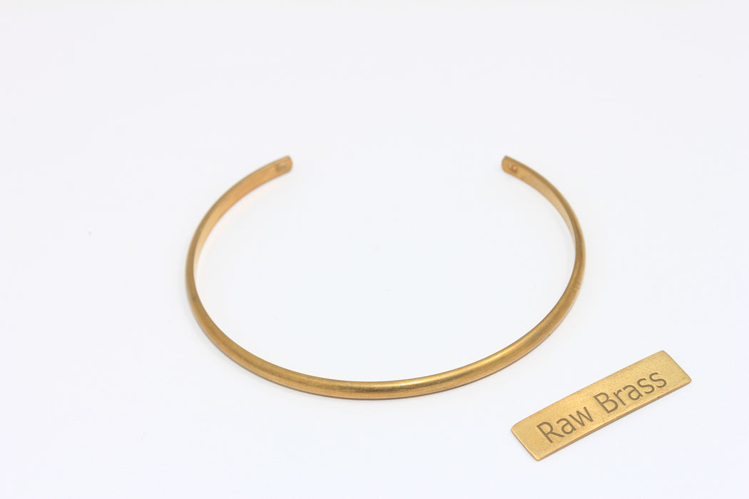 1,5x3mm Raw Brass Wire Bracelet, Expandable Bracelet, CHK350