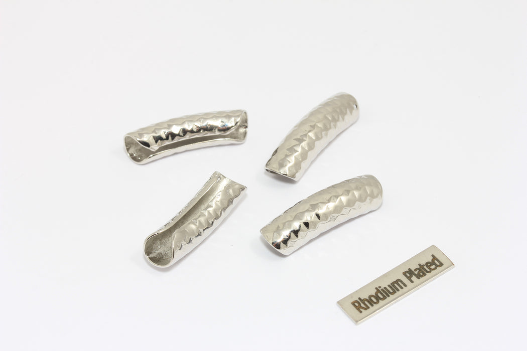 Tubi auricolari in ottone grezzo 8x34 mm, polsini auricolari, polsini auricolari senza foro, MTE215