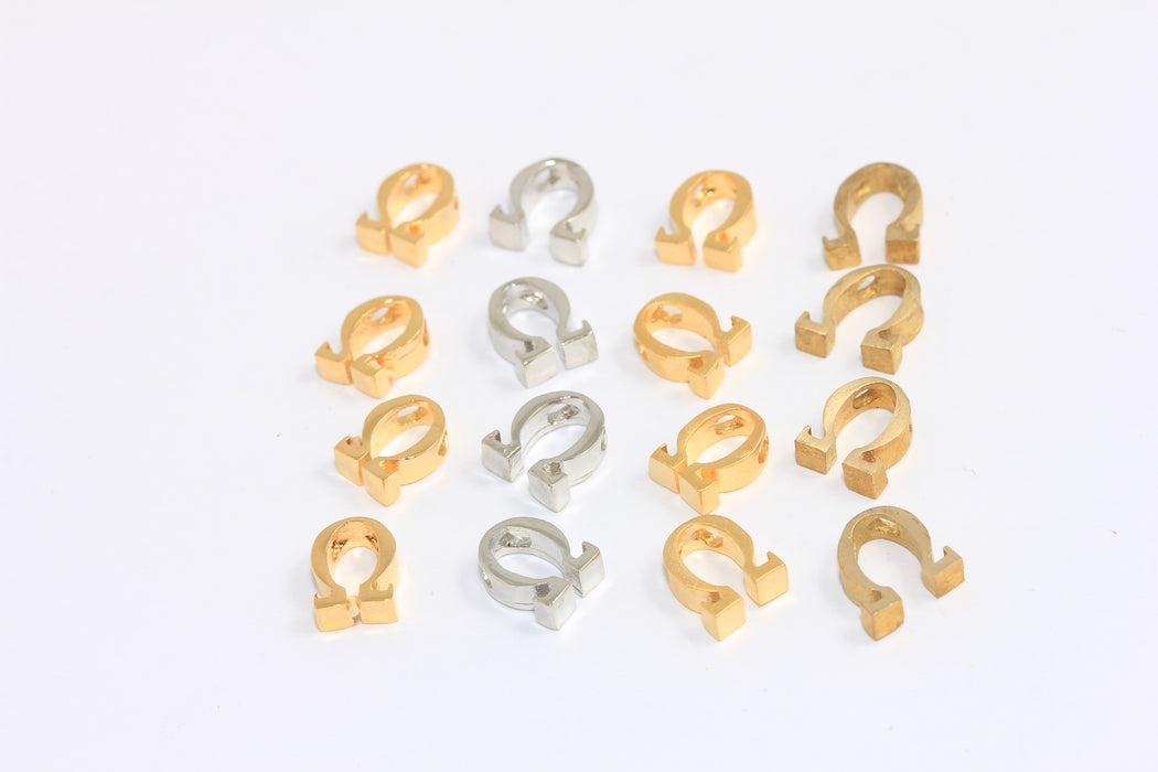 7x9mm Omega Letter Beads, Greek Letter Symbol, Bracelet Omega Charms,
