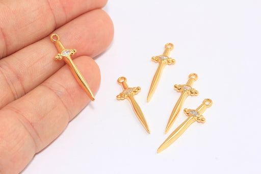 Shiny Gold Sword Charms