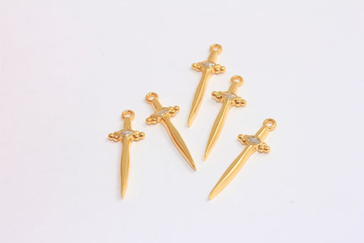 Shiny Gold Sword Charms