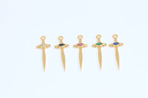 Shiny Gold Sword Charms