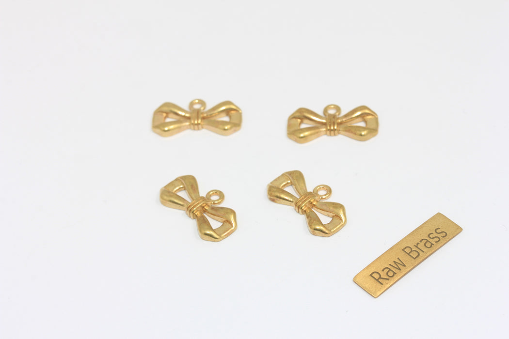 18x26mm Ham Pirinç Fiyonk Takılar, Papyon Kolye Ucu, CR77