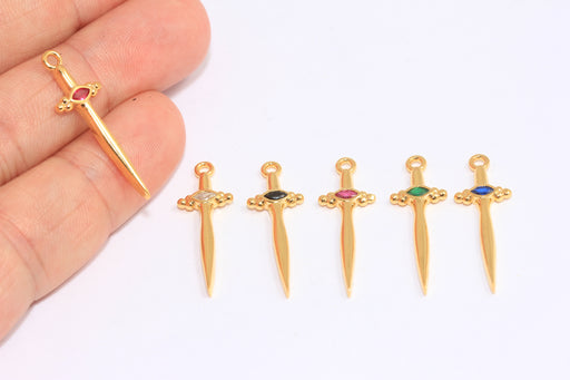 Shiny Gold Sword Charms