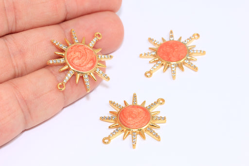 Shiny Gold Sun Charms