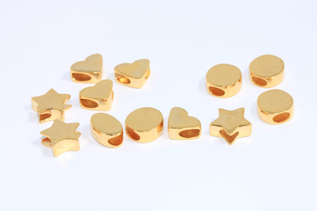 Heart Charms, Star Charm, Oval Beads
