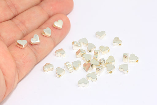 Sliding Heart Beads, Heart Charms
