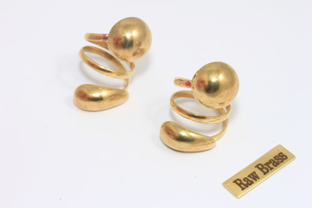 17-18 mm Ham Pirinç Yüzük, Ham Pirinç Küre Yüzük, Örgülü Yüzükler, SLM57