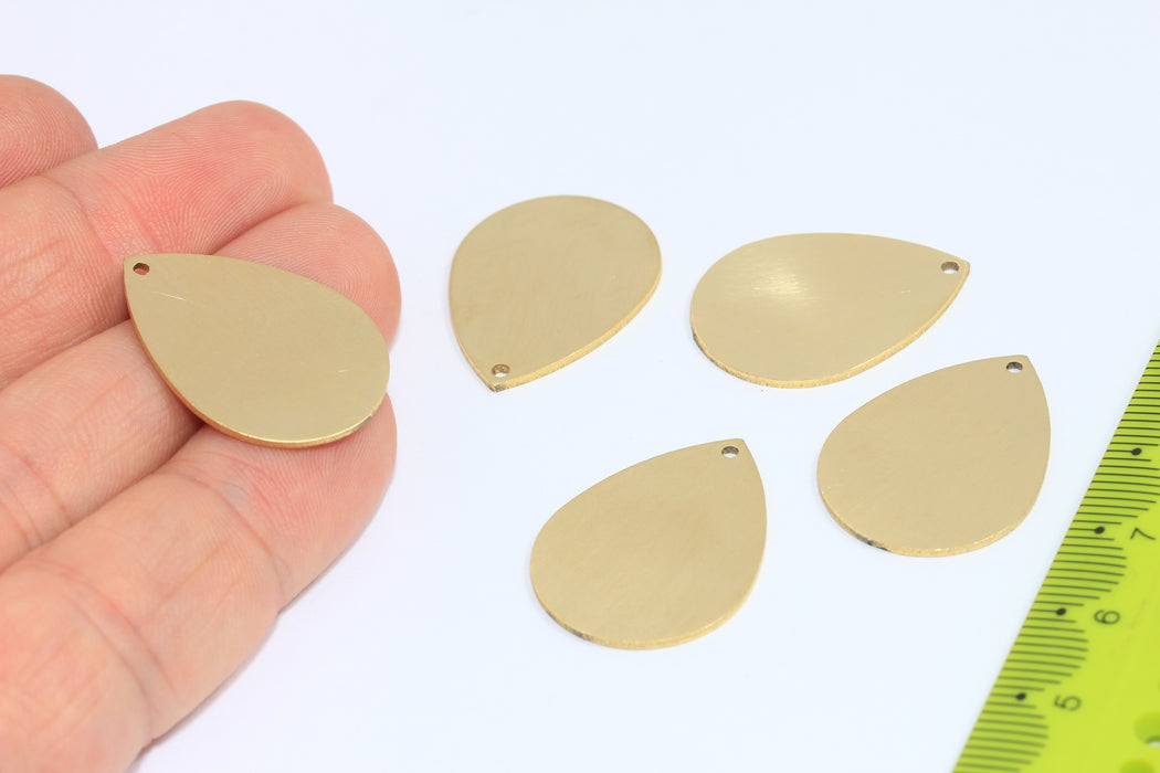 6x10mm Ham Pirinç Damla Takılar, Damla Kolye, Damga, Pirinç Damla Takılar, Gözyaşı Damla Takılar, FNL7