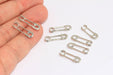 Rhodium Plated Safety Pin Charm