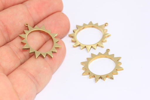 Brass Sun Charms