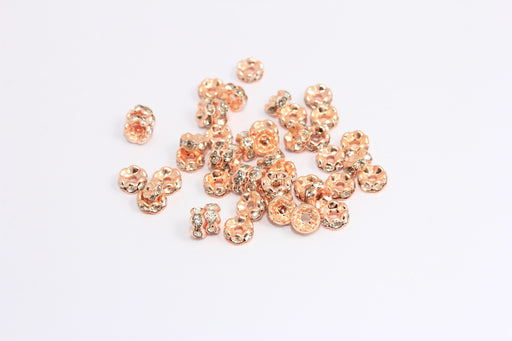 CZ Micro Pave Wheel Spacer Beads
