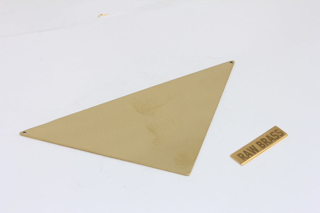 58x90mm Raw Brass Triangle Charms, Large Triangle Pendant, BXB274-7