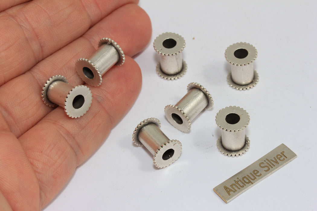 Antique Silver Plated Tubes, Bead Core, Channel Bead Cores, MGN178