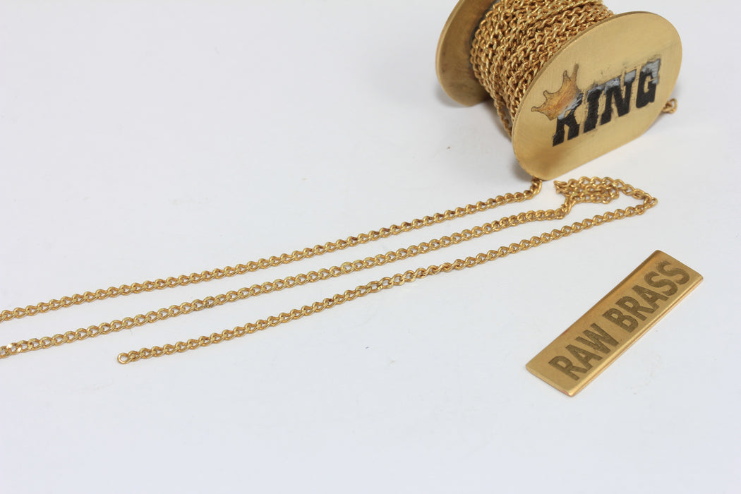 3,5x5mm Raw Brass Extender Chains, Curb Chains, Brass Extender Chains, Bulk Lot Chain, Raw Brass Soldered Chain, THE22