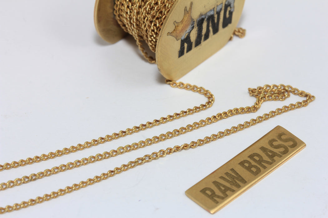 3,5x5mm Raw Brass Extender Chains, Curb Chains, Brass Extender Chains, Bulk Lot Chain, Raw Brass Soldered Chain, THE22