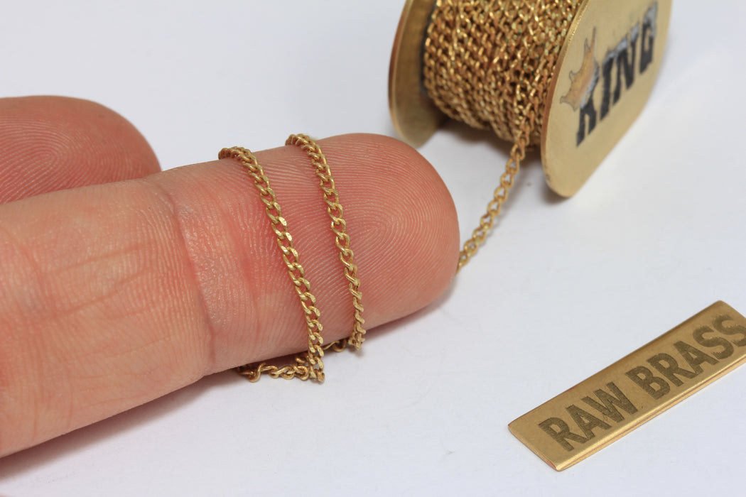 3,5x5mm Raw Brass Extender Chains, Curb Chains, Brass Extender Chains, Bulk Lot Chain, Raw Brass Soldered Chain, THE22