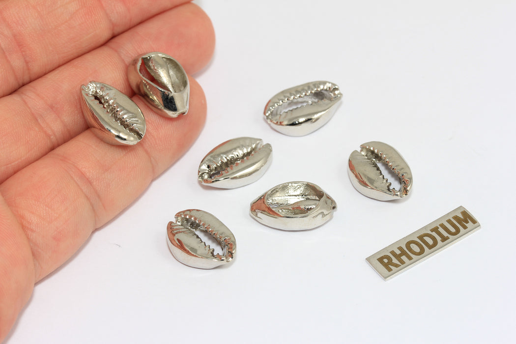 12x18mm Gümüş Kaplamalı Deniz Kabuğu, Deniz Kabuğu Takıları, gümüş istiridyeler BRT352