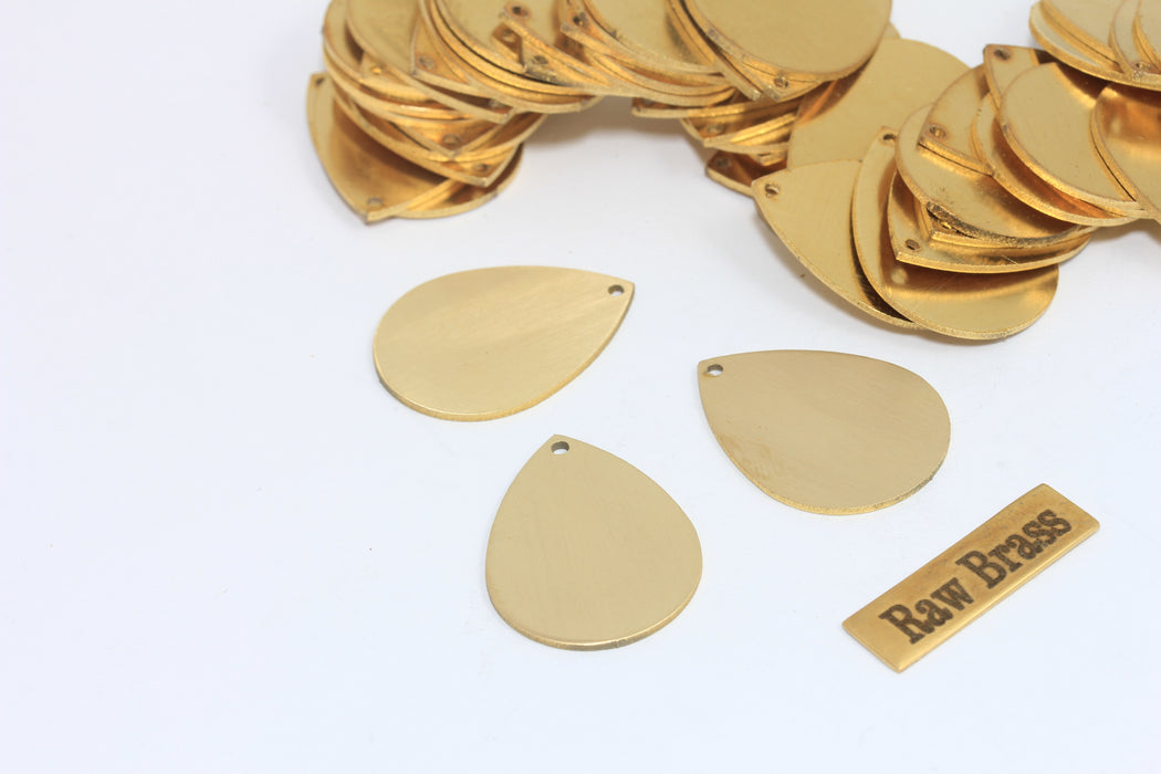 6x10mm Ham Pirinç Damla Takılar, Damla Kolye, Damga, Pirinç Damla Takılar, Gözyaşı Damla Takılar, FNL7