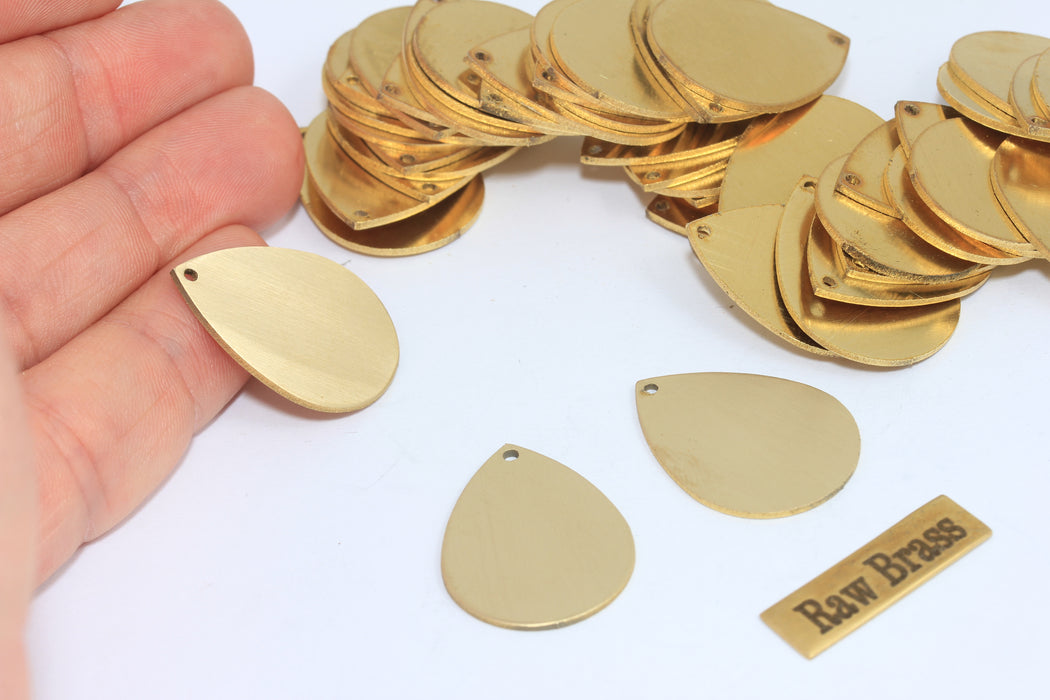 6x10mm Ham Pirinç Damla Takılar, Damla Kolye, Damga, Pirinç Damla Takılar, Gözyaşı Damla Takılar, FNL7