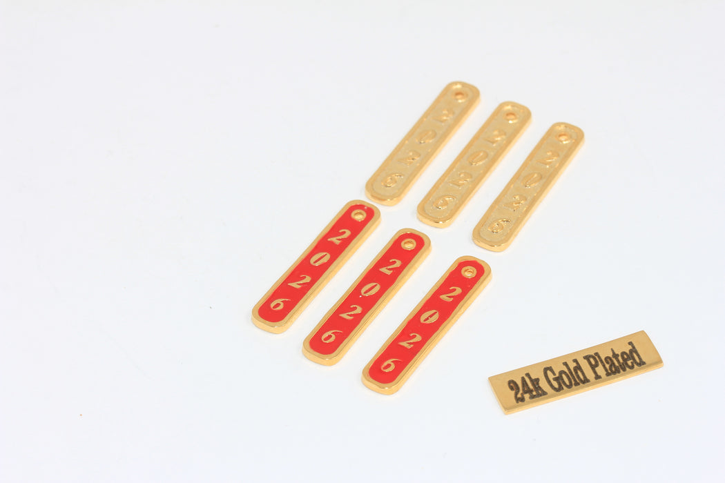 6x29 mm 24 Ayar Parlak Altın Rakam Tılsımları, 2025 Yeni Yıl Bar Kolye Ucu, 2025 Kolye Tılsımı, ROSE18