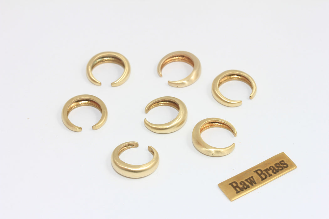 16mm Raw Brass Ear Cuffs, Ear Cuff Non Pierced, Hoops  MLS455