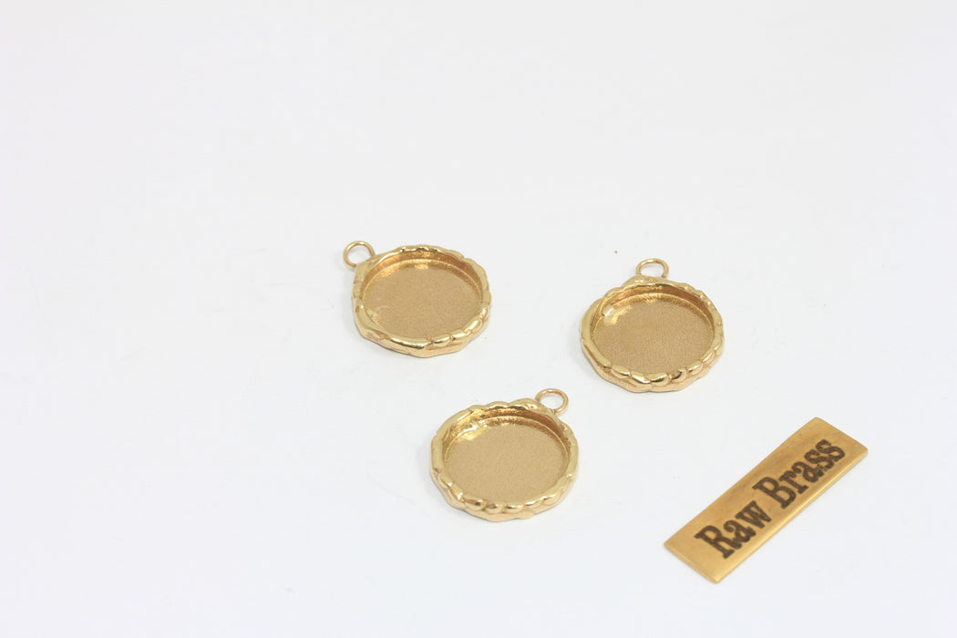 18x22mm Ham Pirinç Çerçeveler, Çerçeve Kolye, Çerçeve Ayarları, CHK85-6