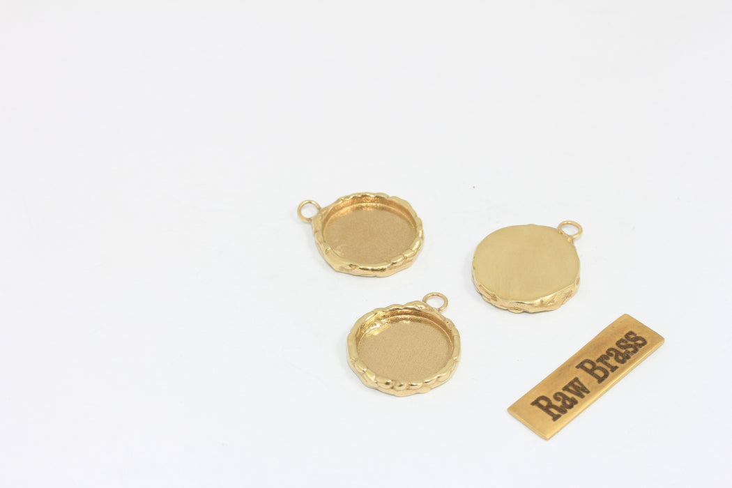 18x22mm Ham Pirinç Çerçeveler, Çerçeve Kolye, Çerçeve Ayarları, CHK85-6