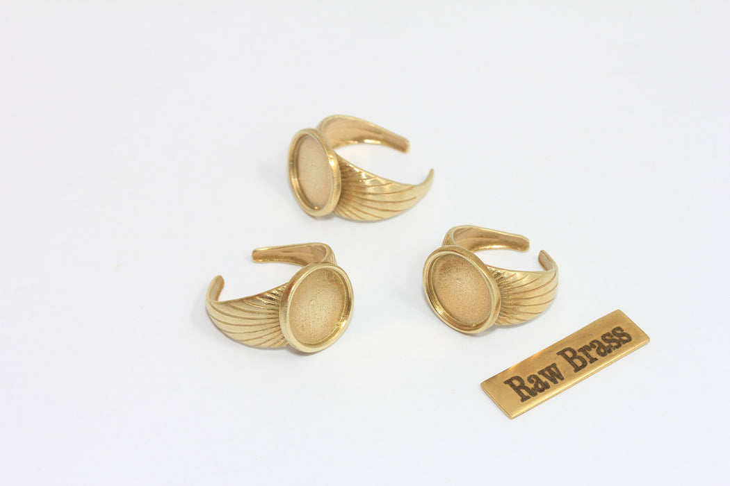 Anelli in ottone grezzo da 16 mm, anelli chiusi, anello per monete, CHK94-8