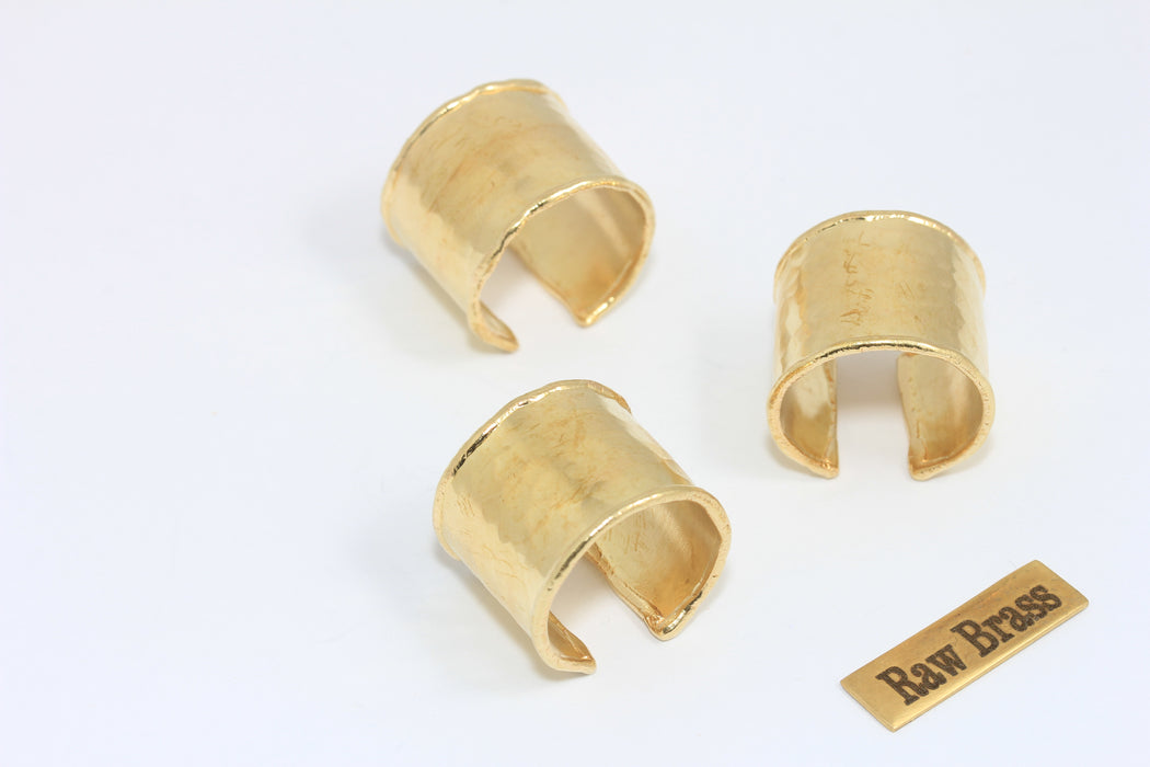 Anello in ottone grezzo da 18 mm, montature per anelli, anello regolabile, LA10