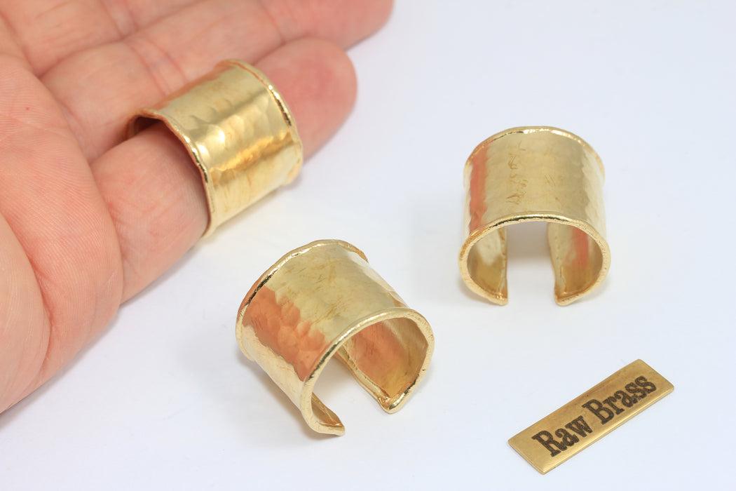 Anello in ottone grezzo da 18 mm, montature per anelli, anello regolabile, LA10