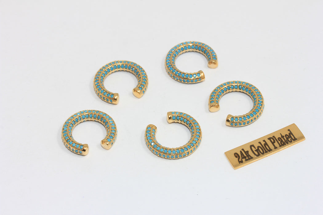 16 mm 24 Ayar Parlak Altın, Mikro Kaplama Kulak Manşetleri, Zarif Kulak Manşeti MLS139