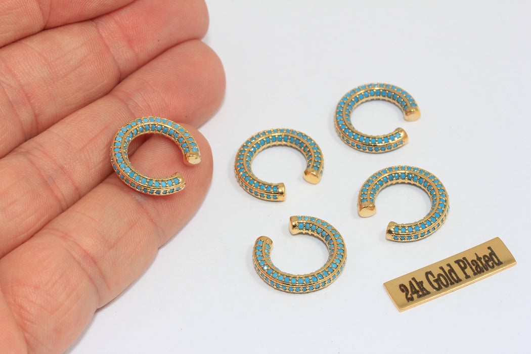 16 mm 24 Ayar Parlak Altın, Mikro Kaplama Kulak Manşetleri, Zarif Kulak Manşeti MLS139